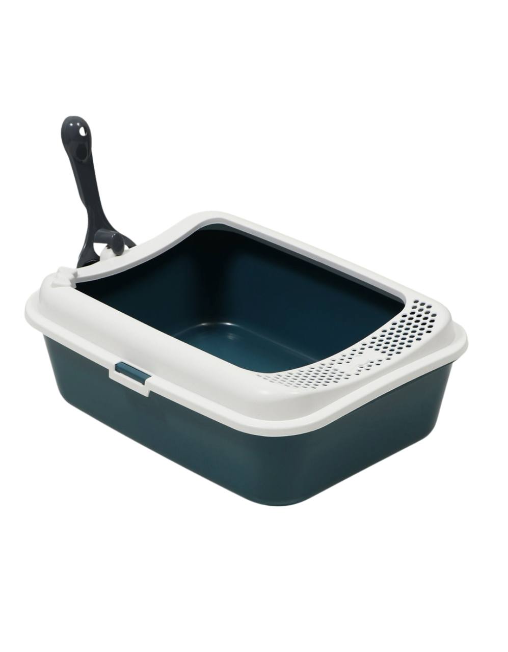 Туалет Сима с бортом + совок-микс 30 х 39 х 13,5 см серый FIX