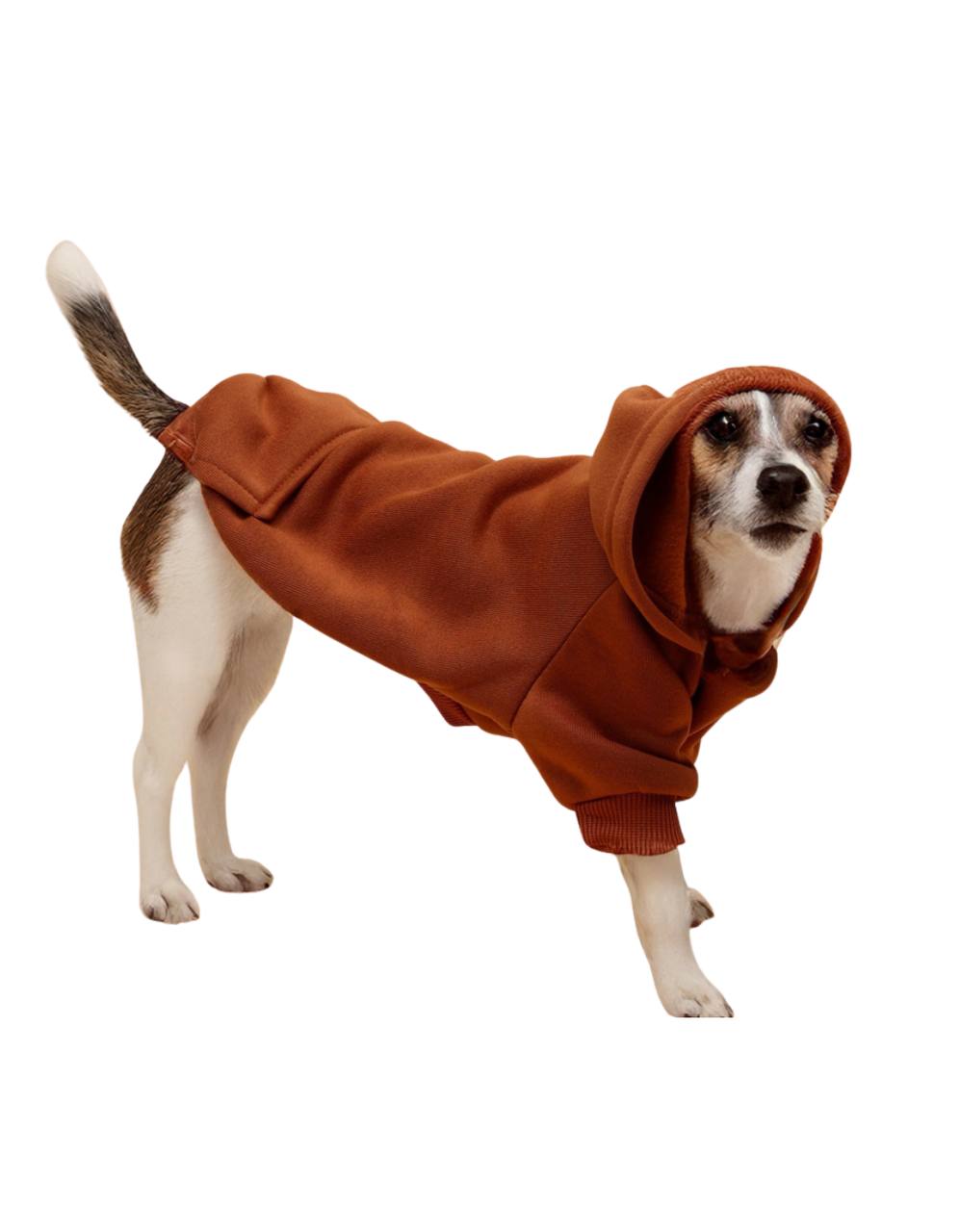 Толстовка для животных с капюшоном, размер М  (ДС 40 см). Бежевая