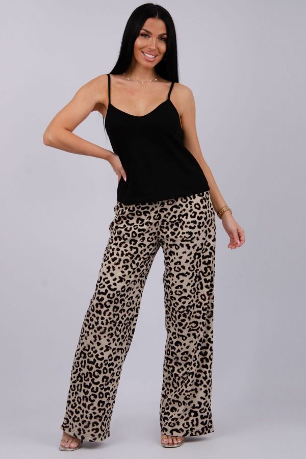 Костюм Кокетка 2 [черный/леопард на бежевом]
