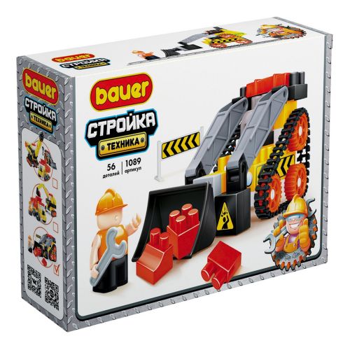 Конструктор "Стройка-техника". Набор с фронтальным погрузчиком