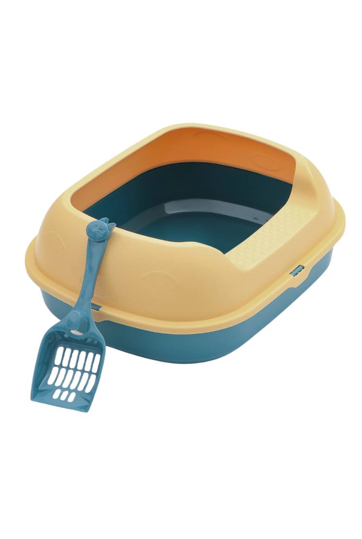 Туалет с бортом 46 х 38 х 18 см, голубой