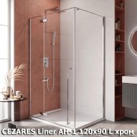 душевой уголок Cezares Liner-AH-1-120/90-C-CR-L