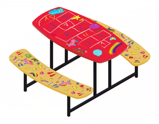 Столик овальный1340х1180х620