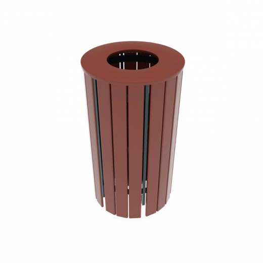 Урна деревянная круглая  с навесом 500х500х1100