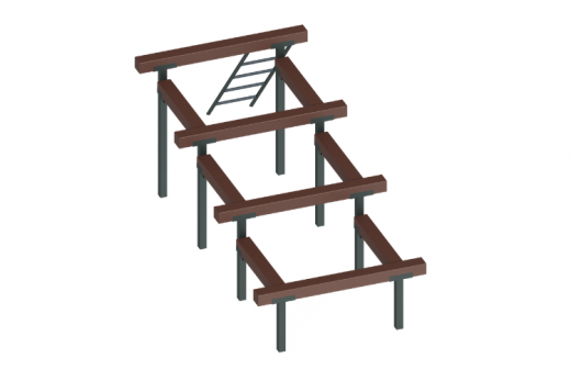 Разрушенная лестница 5325х2000х1800