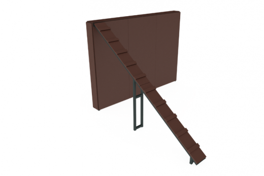 Забор с наклонной доской 3000х2850х2000