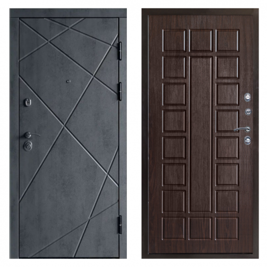 Входная дверь Termo-door Лучи Бетон - Престиж Венге