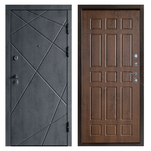 Входная дверь Termo-door Лучи Бетон - Спарта Дуб