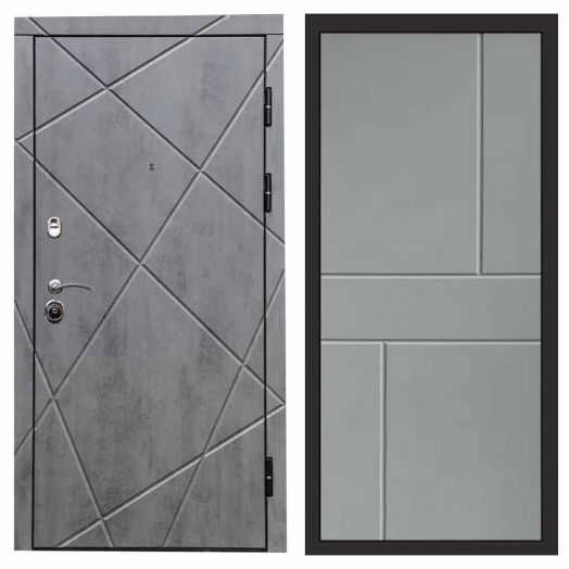 Входная дверь Termo-door Лучи Бетон - Горизонт Грей софт