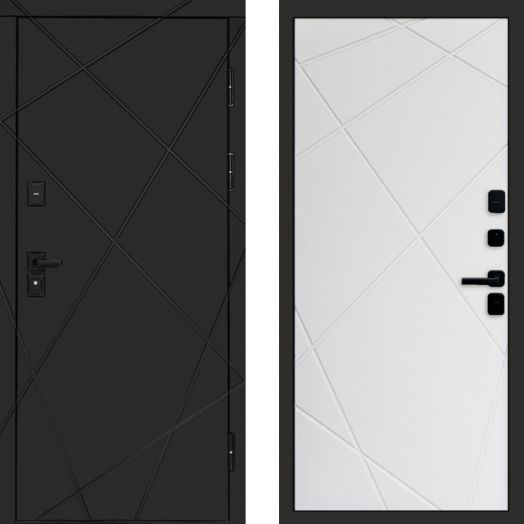 Входная дверь Termo-door Лучи Black - Лучи Белый