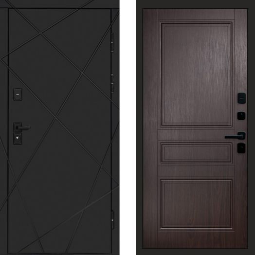 Входная дверь Termo-door Лучи Black - Класскика Венге