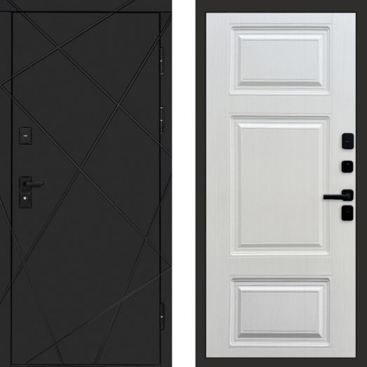 Входная дверь Termo-door Лучи Black - Лион Лиственница