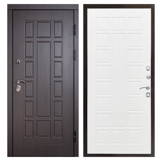 Входная дверь Termo-door Виргиния Венге - Престиж Белое дерево