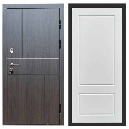 Входная дверь Termo-door Вертикаль Венге - Марсель Белый софт