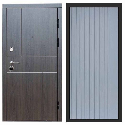 Входная дверь Termo-door Вертикаль Венге - FLAT Грей софт