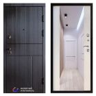 Входная дверь Termo-door Вертикаль Венге - Зеркало Лиственница