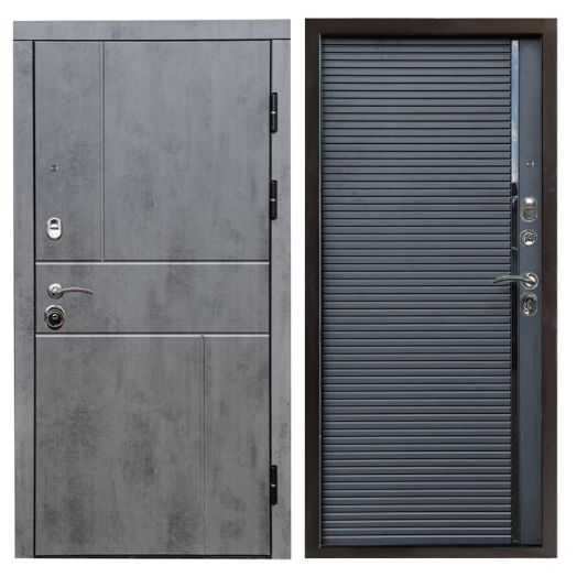 Входная дверь Termo-door Вертикаль Бетон - Porte black