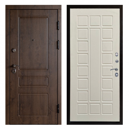 Входная дверь Termo-door Орегон Дуб - Престиж Бежевый матовый