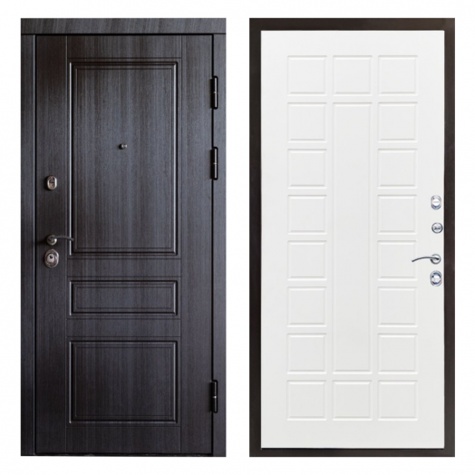 Входная дверь Termo-door Орегон Венге - Престиж Белое дерево