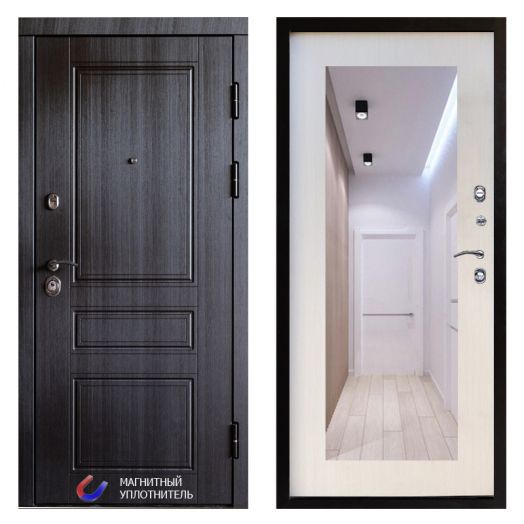 Входная дверь Termo-door Орегон Венге - Зеркало триумф Лиственница