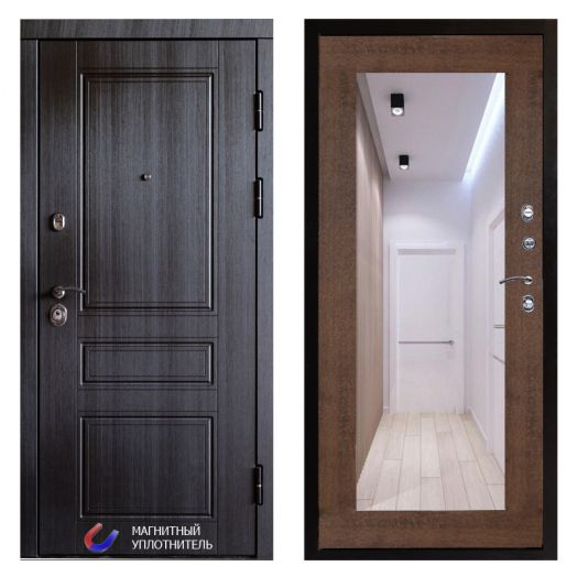 Входная дверь Termo-door Орегон Венге - Зеркало триумф Дуб