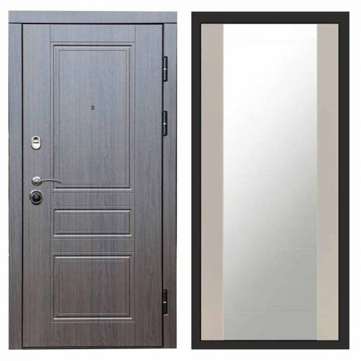 Входная дверь Termo-door Орегон Венге - Зеркало Слоновая кость