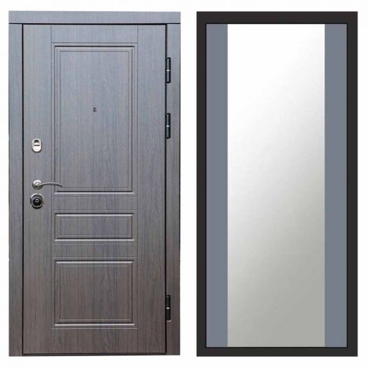 Входная дверь Termo-door Орегон Венге - Зеркало Грей софт