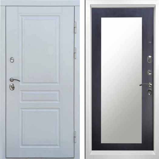 Входная дверь Termo-door Орегон WHITE - Зеркало триумф Венге