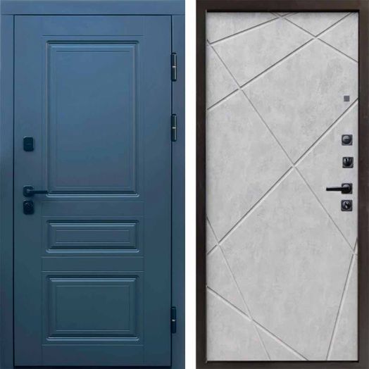 Входная дверь Termo-door Орегон Графит - Лучи Бетон светлый