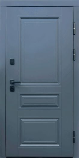 Входная дверь Termo-door Орегон Графит - Зеркало Слоновая кость