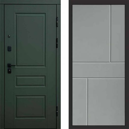 Входная дверь Termo-door Орегон Грин - Горизонт Грей софт