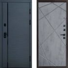 Входная дверь Termo-door Графит line - Лучи Бетон темный