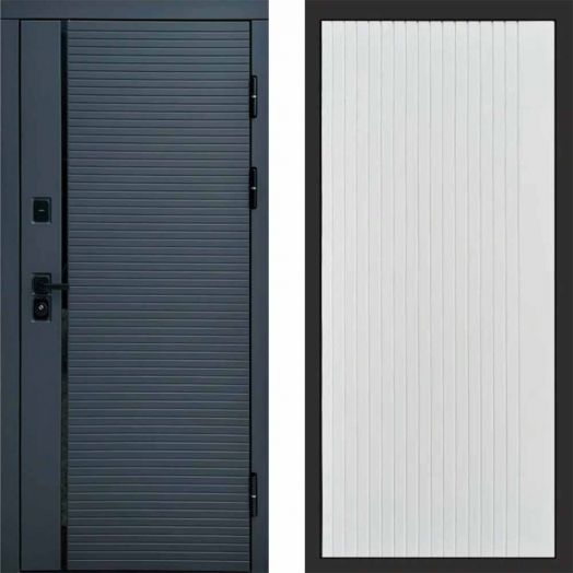 Входная дверь Termo-door Графит line - FLAT Белый софт