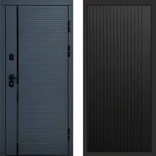 Входная дверь Termo-door Графит line - FLAT Черный кварц