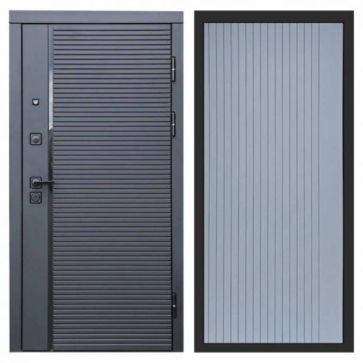 Входная дверь Termo-door Black Line - FLAT Грей софт