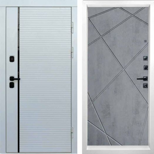 Входная дверь Termo-door WHITE LINE - Лучи Бетон темный