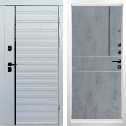 Входная дверь Termo-door WHITE LINE - Горизонт Бетон темный