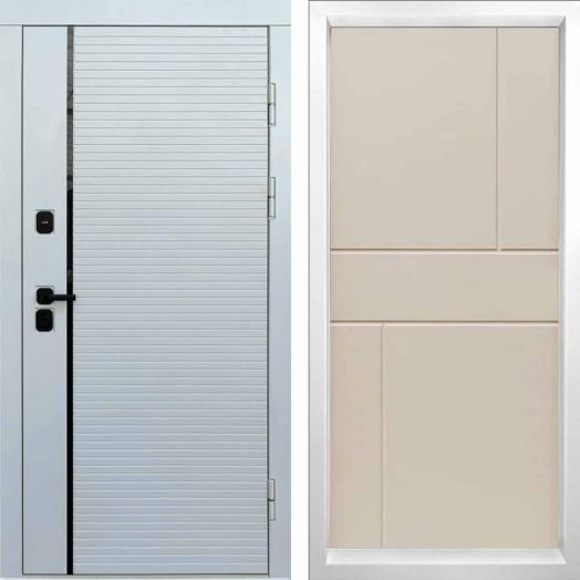 Входная дверь Termo-door WHITE LINE - Горизонт Слоновая кость