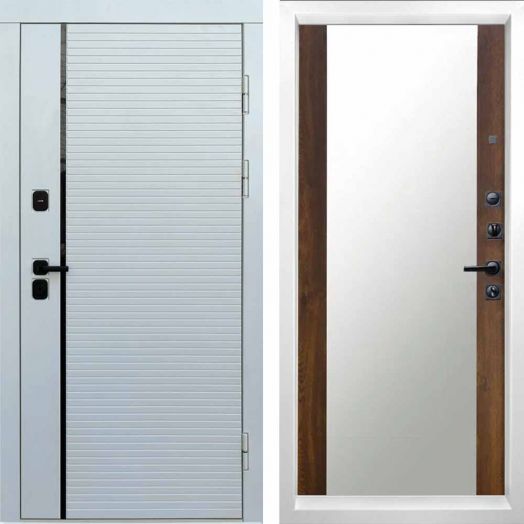 Входная дверь Termo-door WHITE LINE - Зеркало Дуб