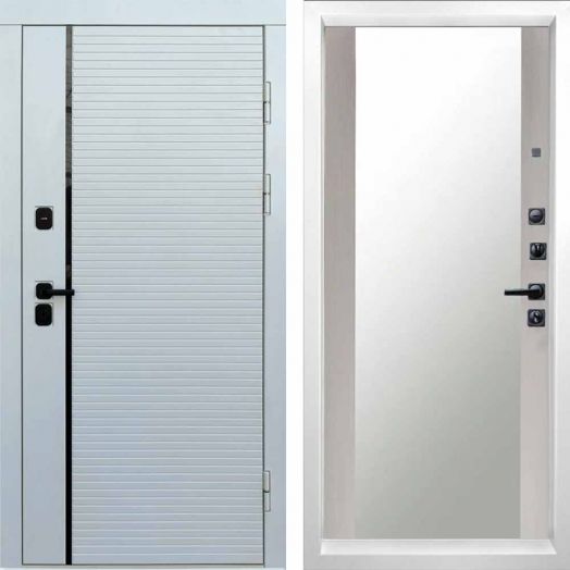 Входная дверь Termo-door WHITE LINE - Зеркало Лиственница
