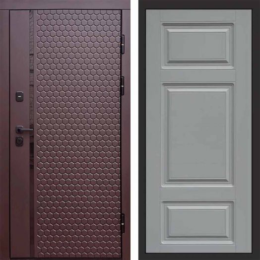 Входная дверь Termo-door Simple Шоколад - Лион Грей софт