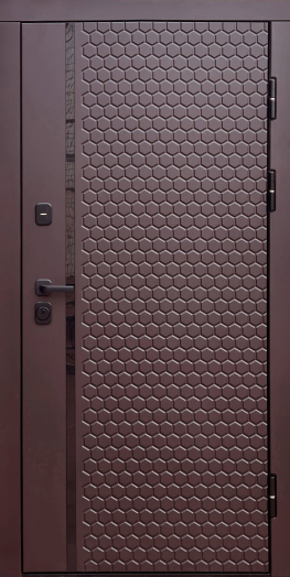 Входная дверь Termo-door Simple Шоколад - FLAT Белый софт