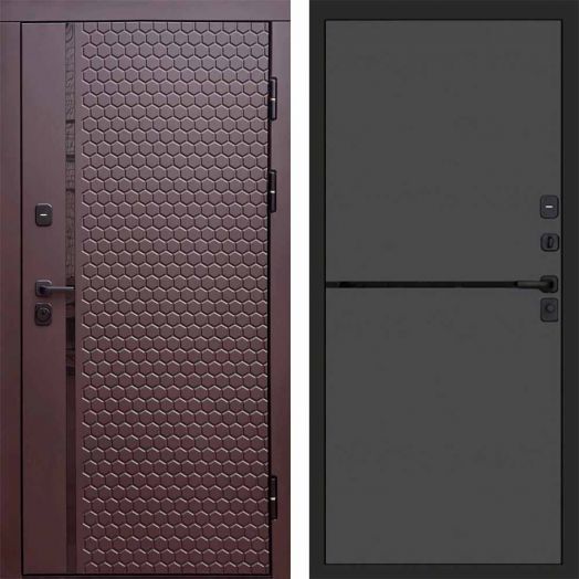 Входная дверь Termo-door Simple Шоколад - Нео Графит