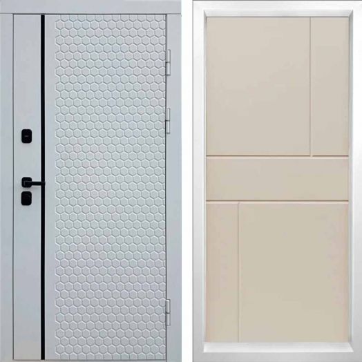 Входная дверь Termo-door Simple White - Горизонт Слоновая кость