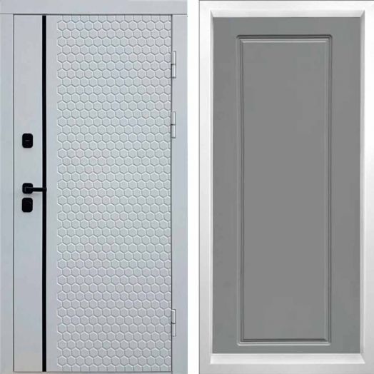 Входная дверь Termo-door Simple White - Гранд Грей софт