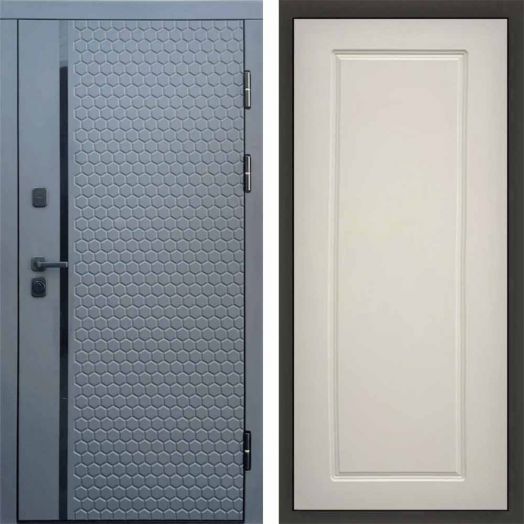 Входная дверь Termo-door Simple Графит - Гранд Слоновая кость