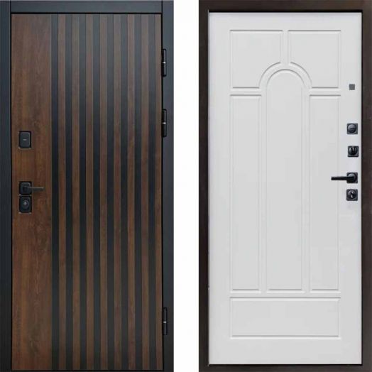 Входная дверь Termo-door Кантри - Арка Белое дерево