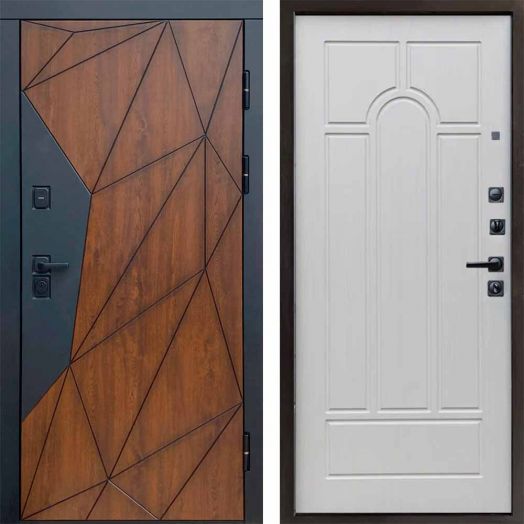 Входная дверь Termo-door Геометрия - Арка Лиственница