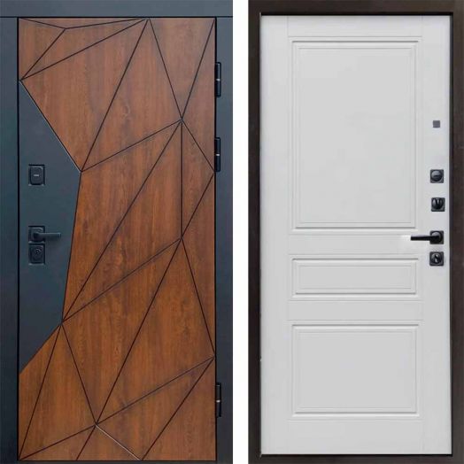 Входная дверь Termo-door Геометрия - Классик Белый софт
