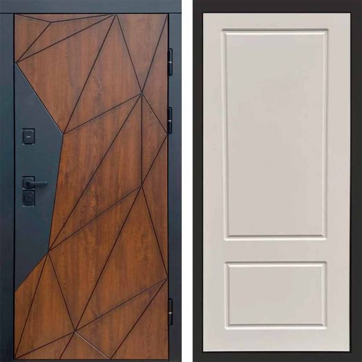 Входная дверь Termo-door Геометрия - Марсель Слоновая кость